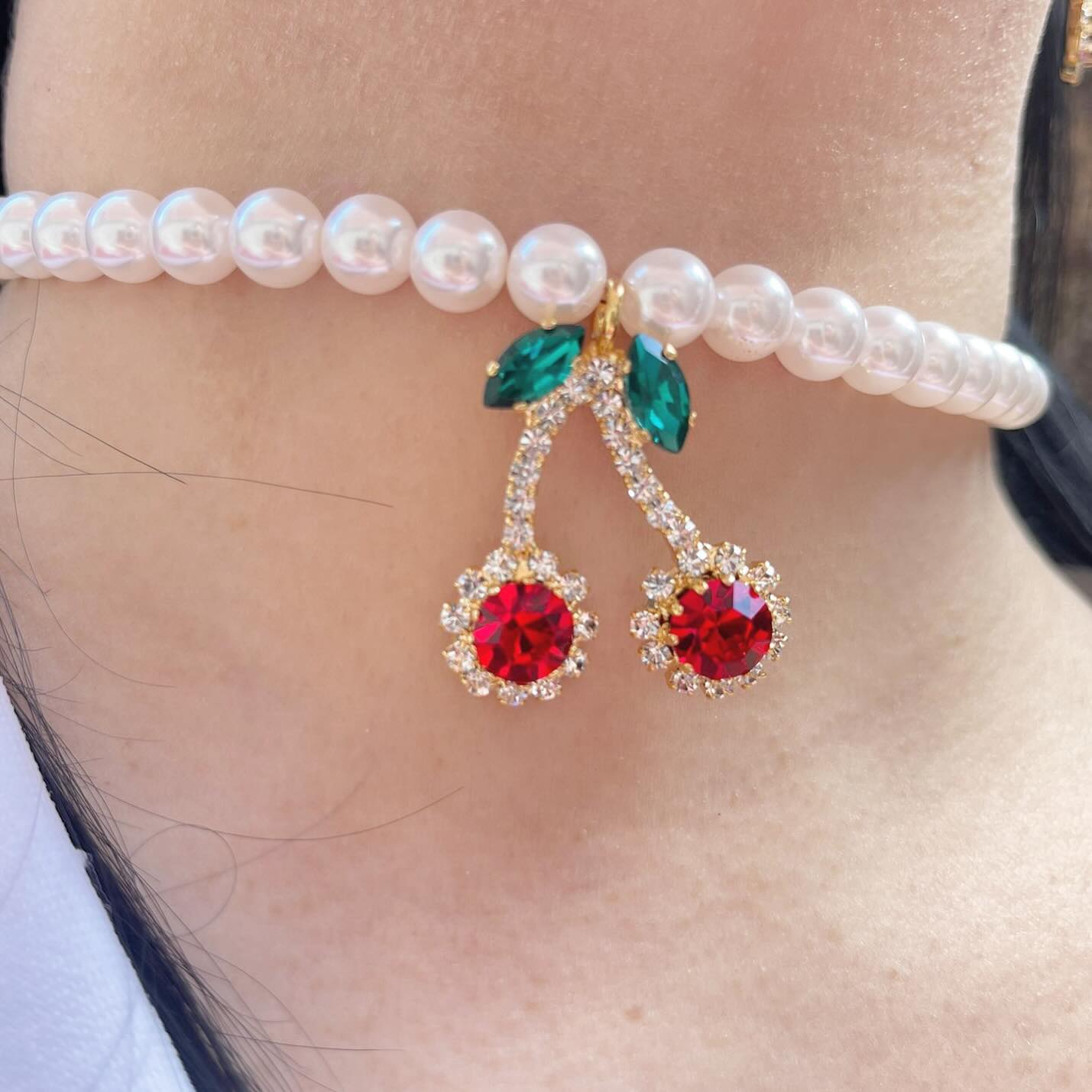 Collana perle cherry